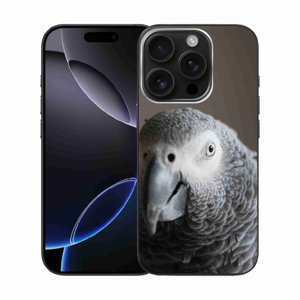 Gelový kryt mmCase na iPhone 16 Pro - papoušek žako 2