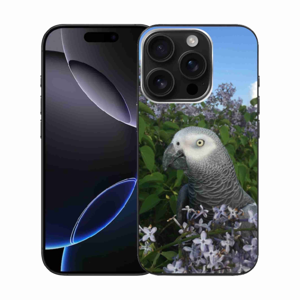 Gelový kryt mmCase na iPhone 16 Pro - papoušek žako