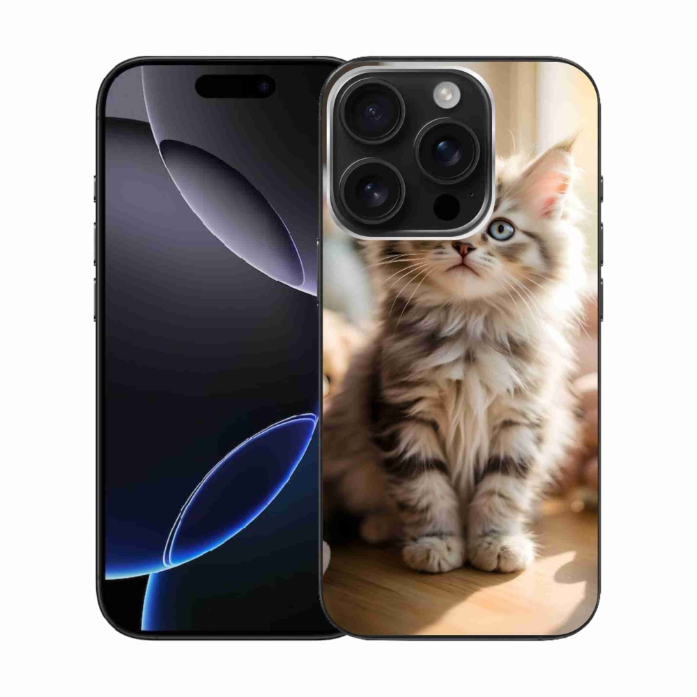 Gelový kryt mmCase na iPhone 16 Pro - roztomilé kotě 10