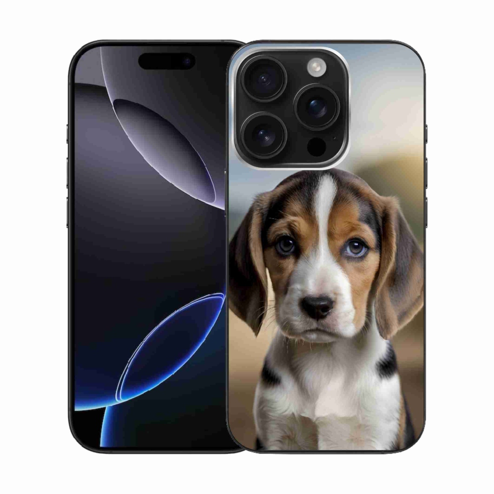 Gelový kryt mmCase na iPhone 16 Pro - roztomilý bígl