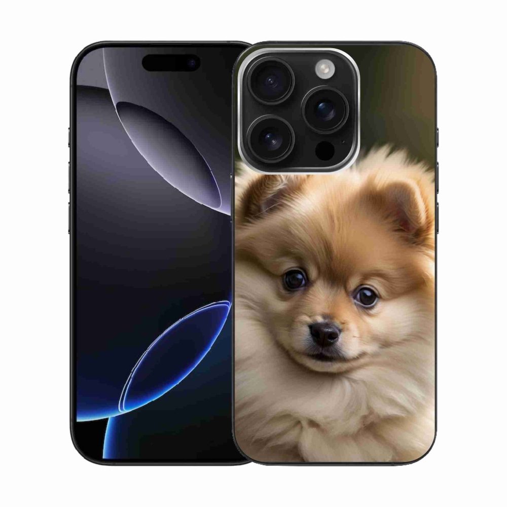 Gelový kryt mmCase na iPhone 16 Pro - roztomilý pomeranian 2