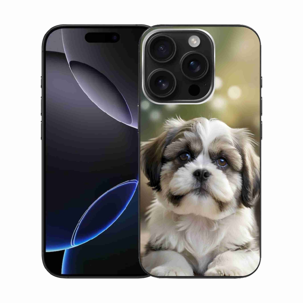 Gelový kryt mmCase na iPhone 16 Pro - roztomilý shih-tzu