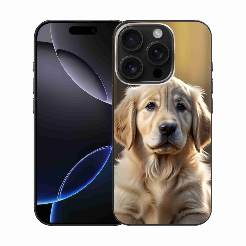 Gelový kryt mmCase na iPhone 16 Pro - roztomilý zlatý retrívr