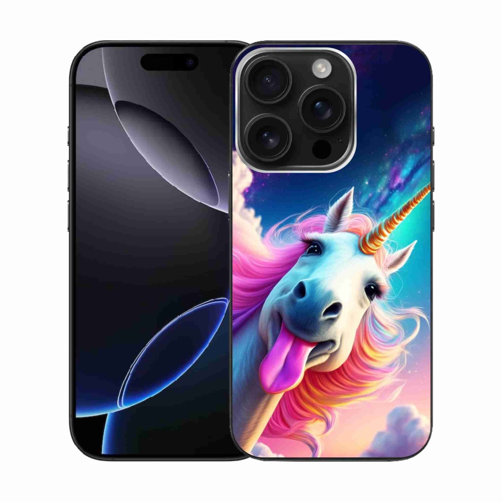 Gelový kryt mmCase na iPhone 16 Pro - šílený jednorožec