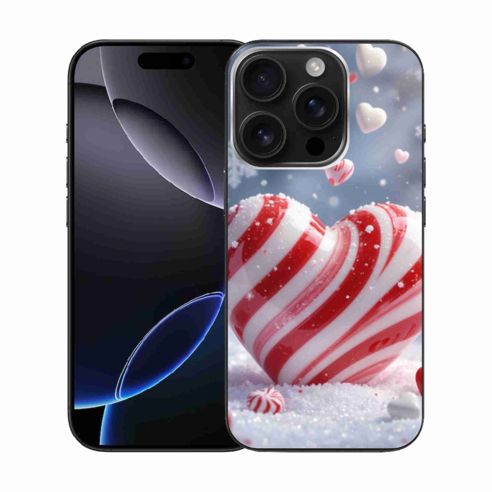 Gelový kryt mmCase na iPhone 16 Pro - sladké srdce