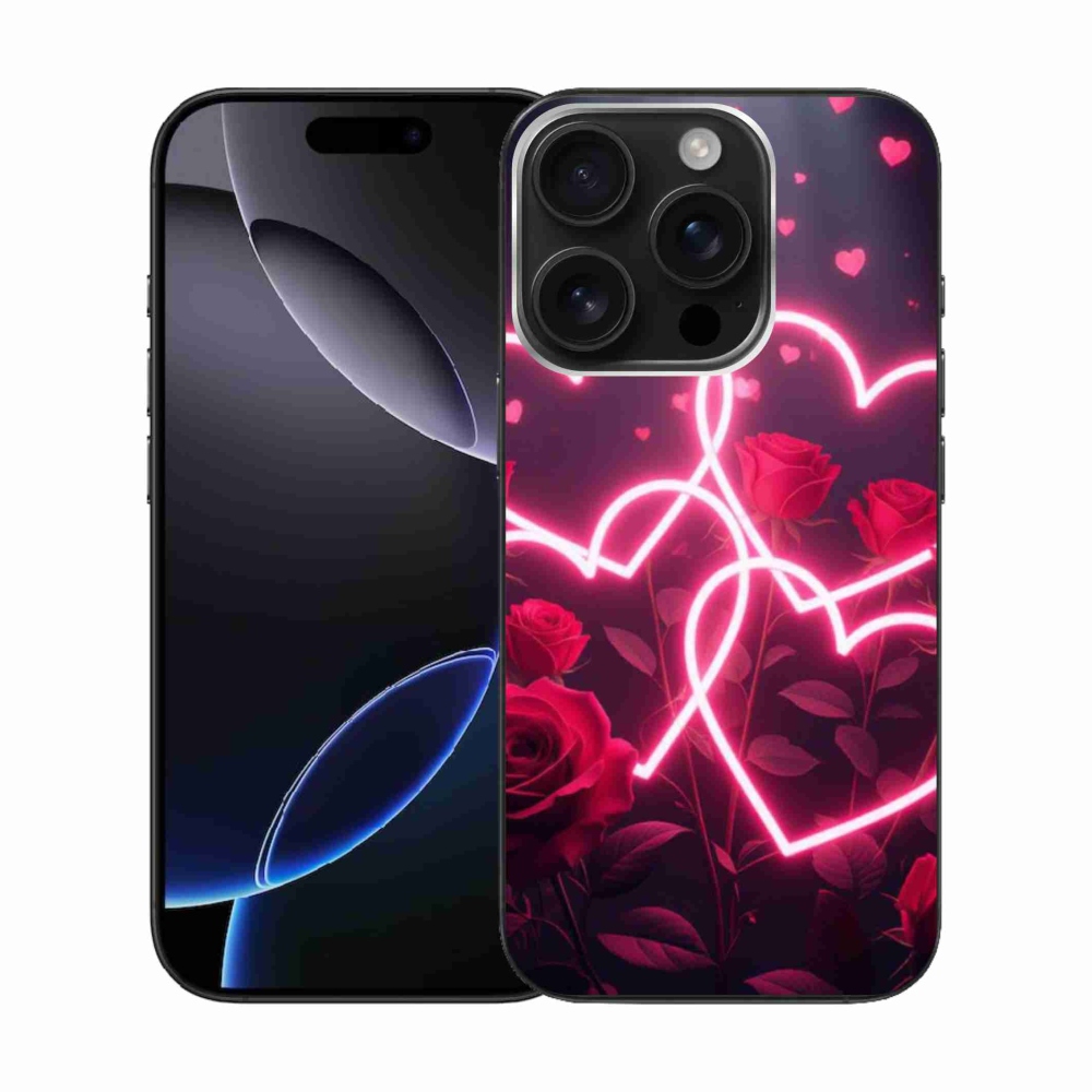 Gelový kryt mmCase na iPhone 16 Pro - srdce lásky