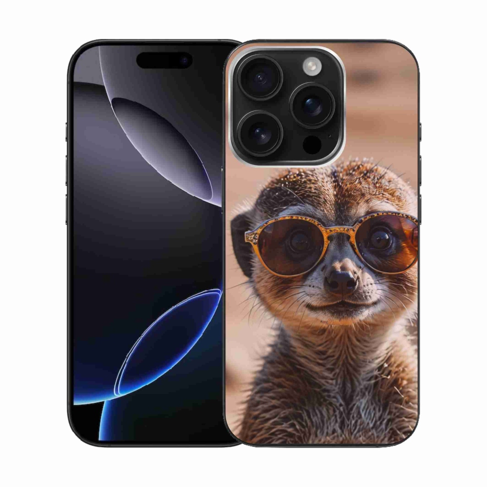 Gelový kryt mmCase na iPhone 16 Pro - stylová surikata