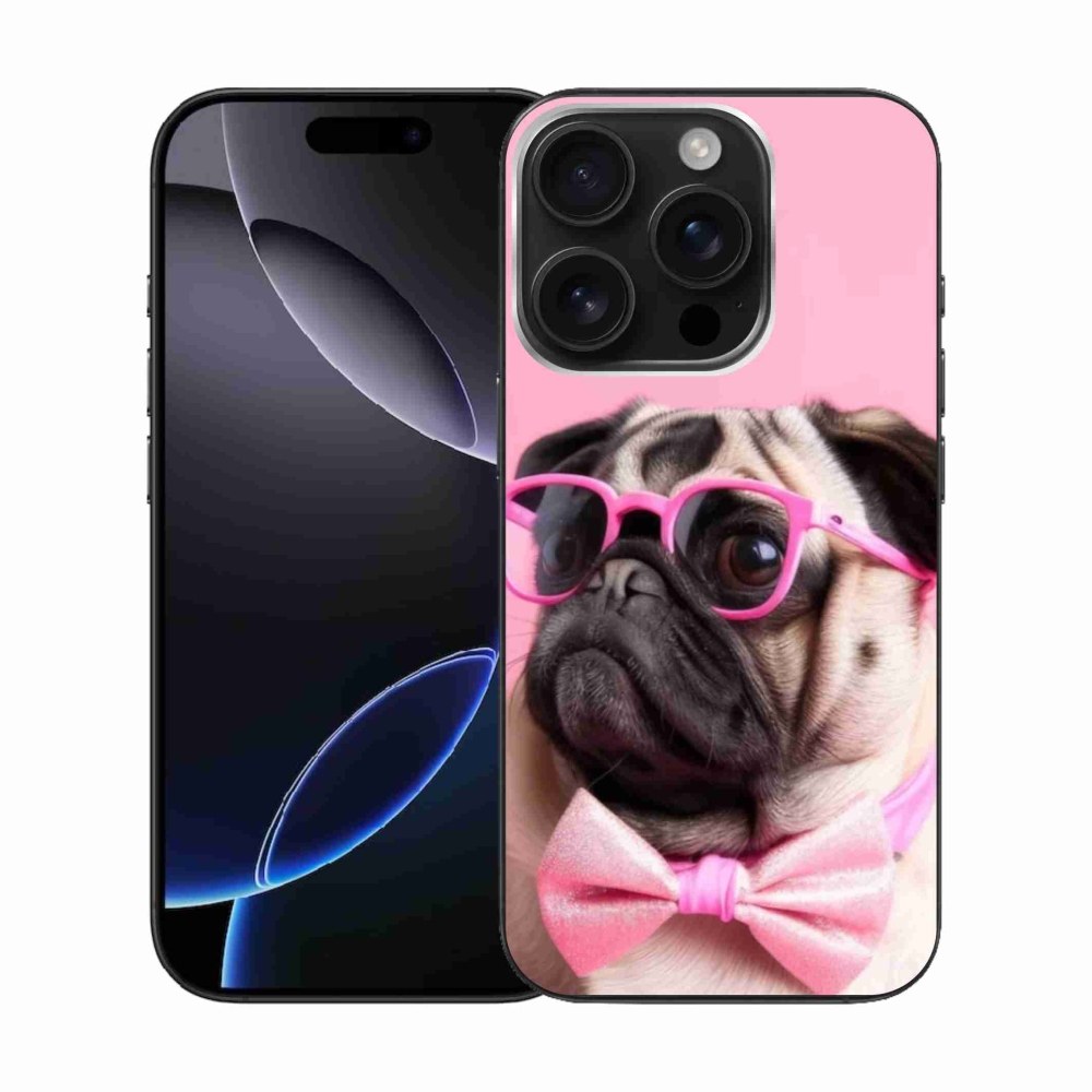 Gelový kryt mmCase na iPhone 16 Pro - stylový mops
