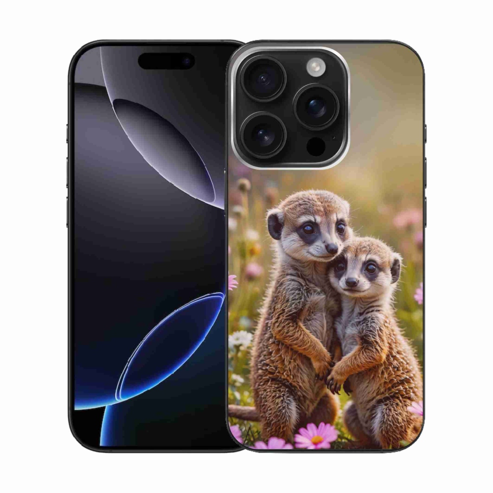 Gelový kryt mmCase na iPhone 16 Pro - surikatí duo