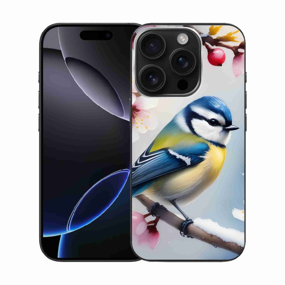 Gelový kryt mmCase na iPhone 16 Pro - sýkorka
