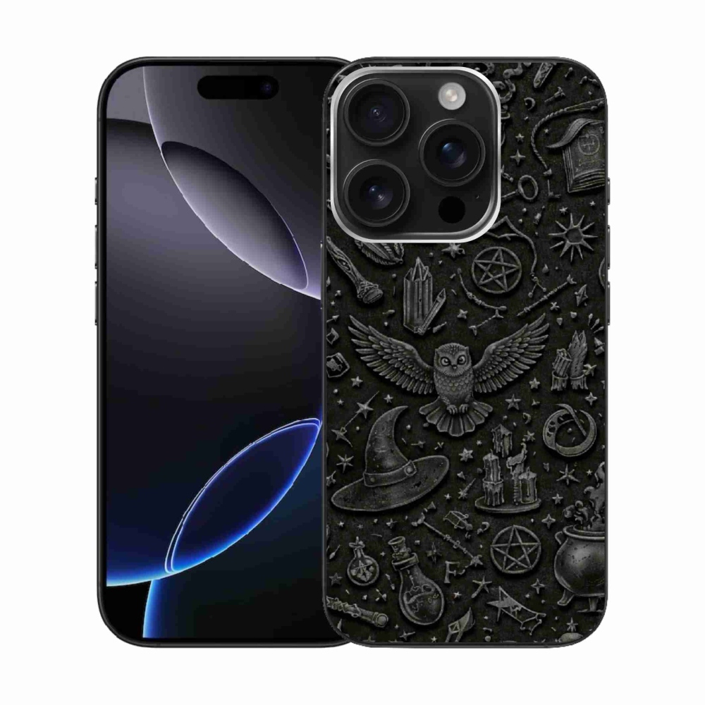 Gelový kryt mmCase na iPhone 16 Pro - tmavý magický svět