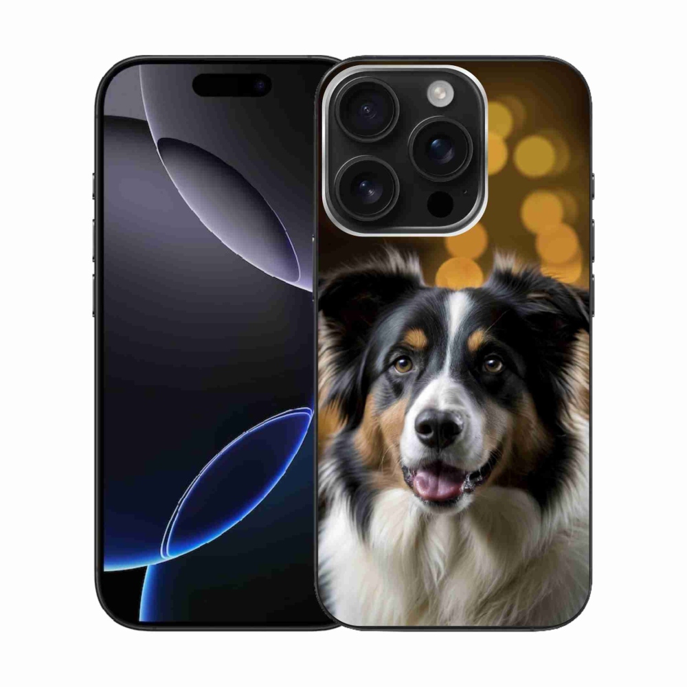 Gelový kryt mmCase na iPhone 16 Pro - usměvavý australský ovčák