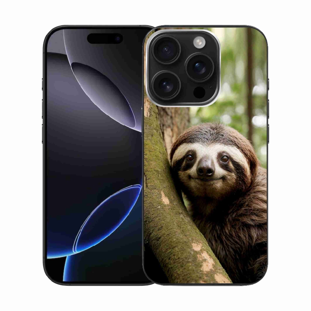 Gelový kryt mmCase na iPhone 16 Pro - usměvavý lenochod