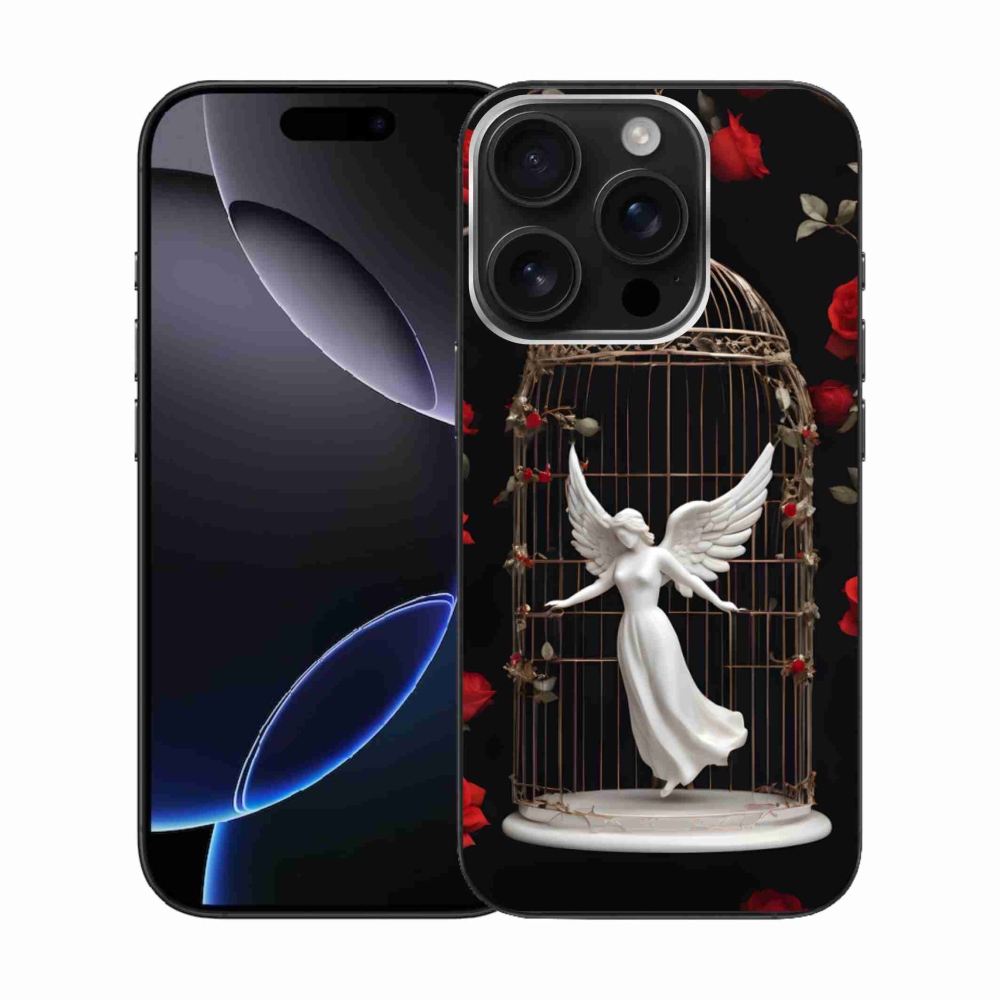 Gelový kryt mmCase na iPhone 16 Pro - uvězněný anděl