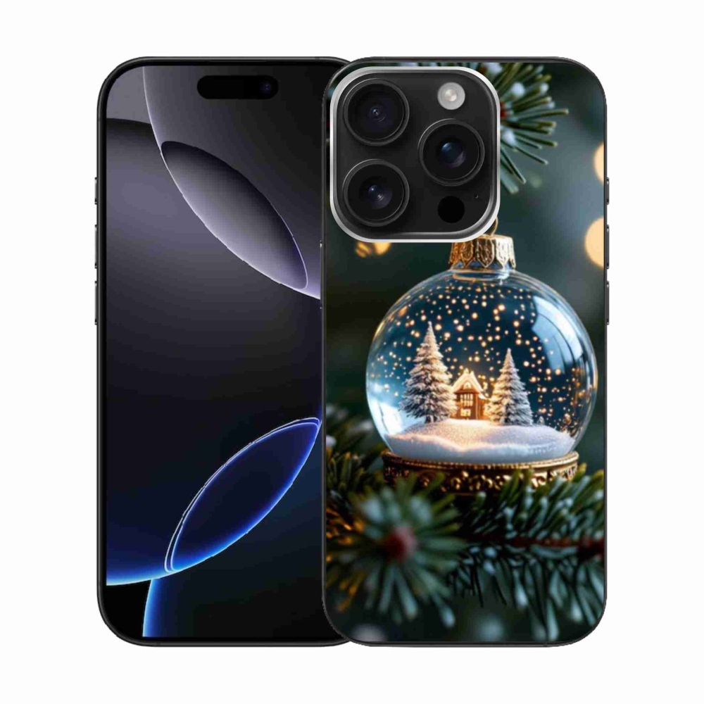 Gelový kryt mmCase na iPhone 16 Pro - vánoční koule 2