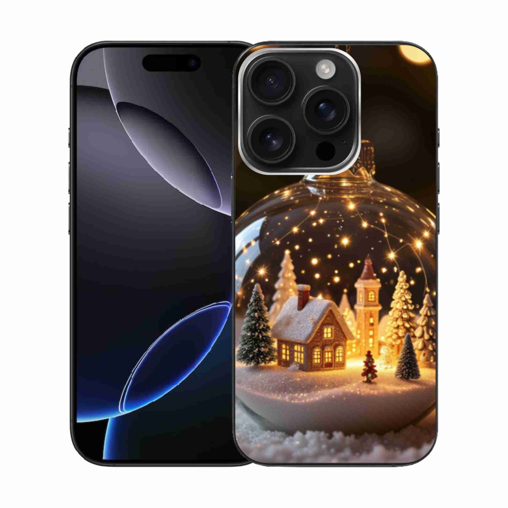 Gelový kryt mmCase na iPhone 16 Pro - vánoční koule 3