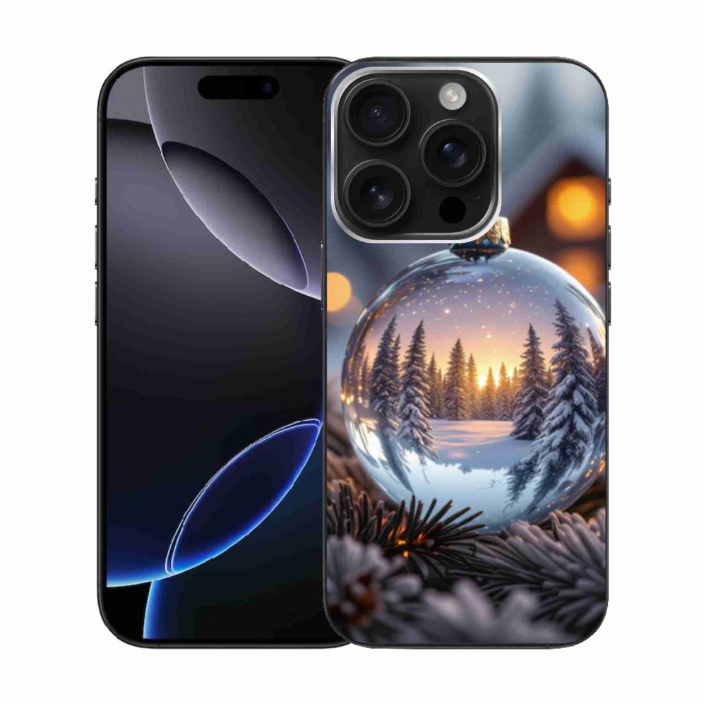 Gelový kryt mmCase na iPhone 16 Pro - vánoční ozdoba