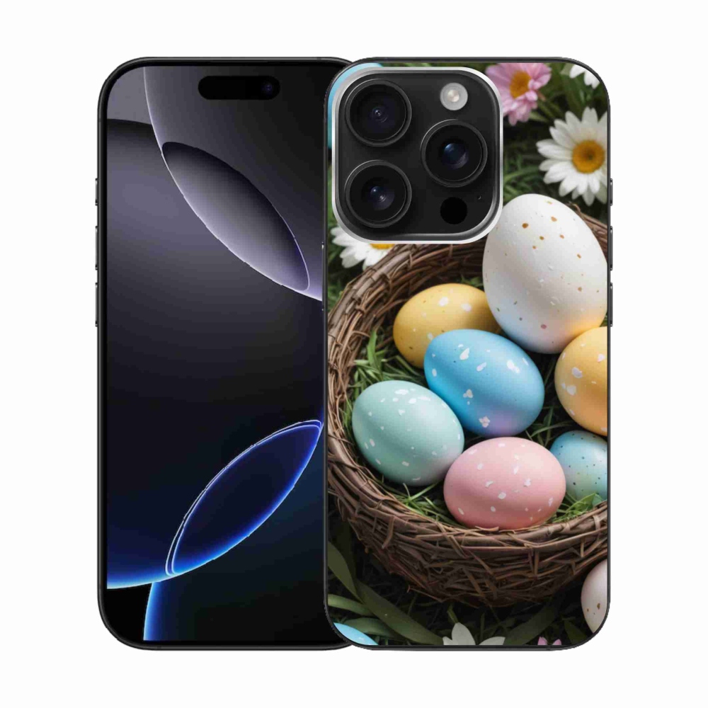 Gelový kryt mmCase na iPhone 16 Pro - velikonoční vajíčka 2