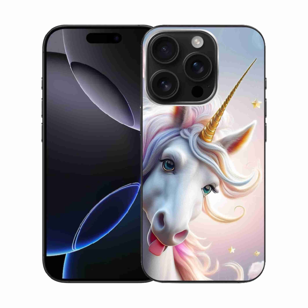 Gelový kryt mmCase na iPhone 16 Pro - veselý jednorožec