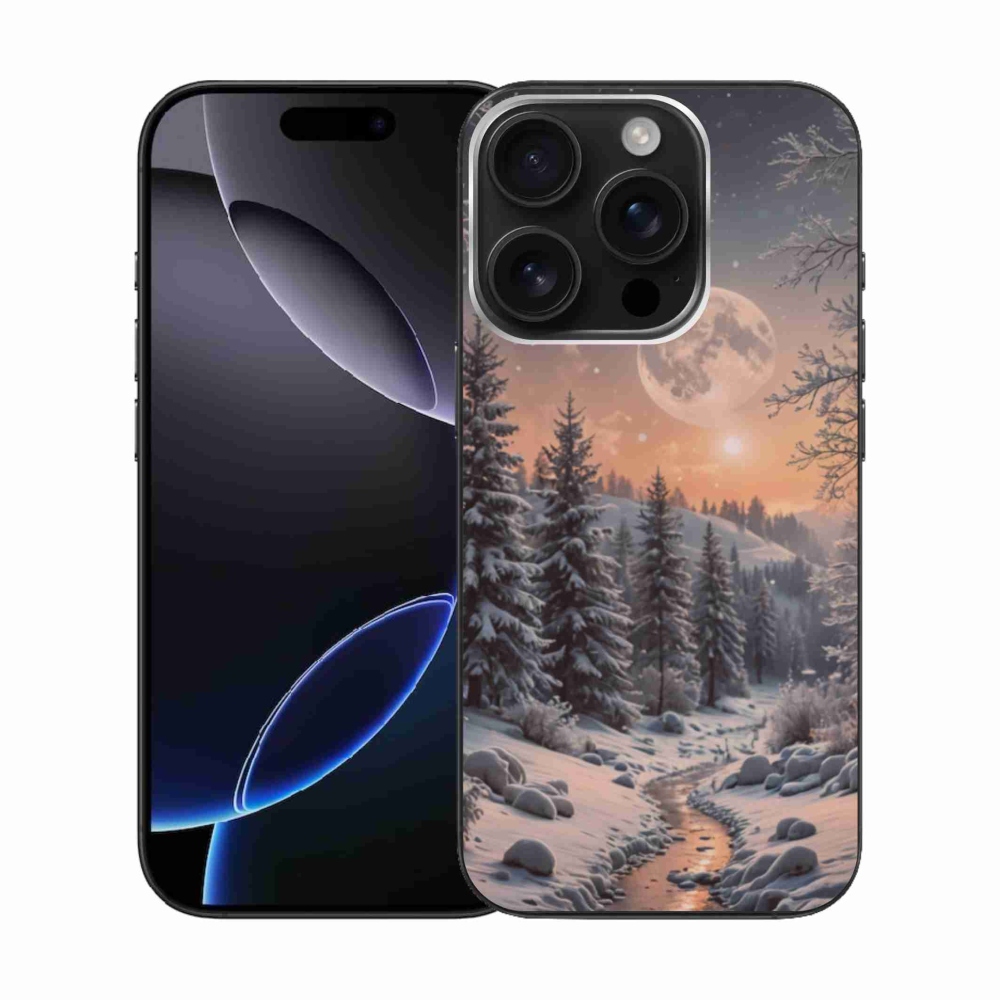 Gelový kryt mmCase na iPhone 16 Pro - zimní krajina 2
