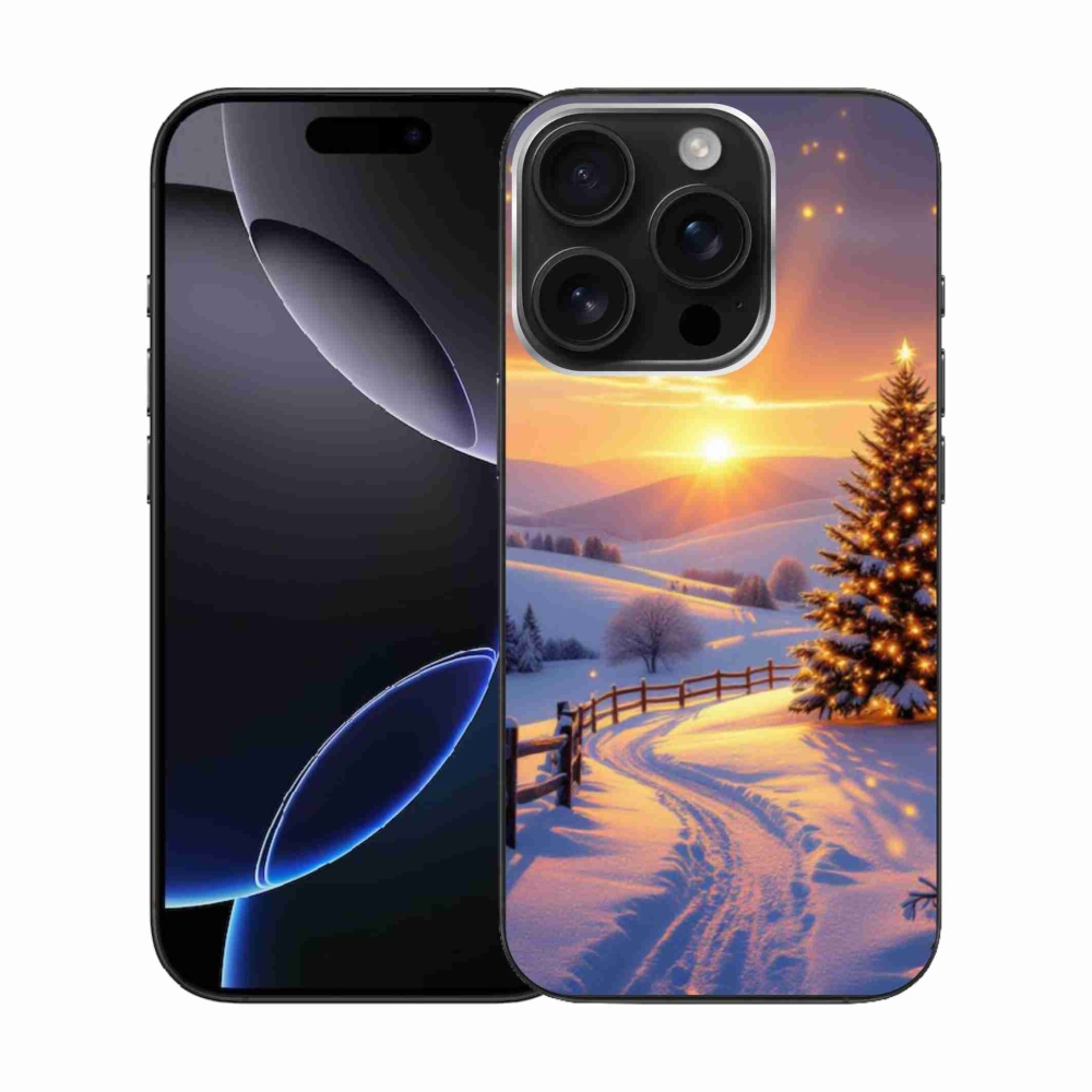 Gelový kryt mmCase na iPhone 16 Pro - zimní krajina