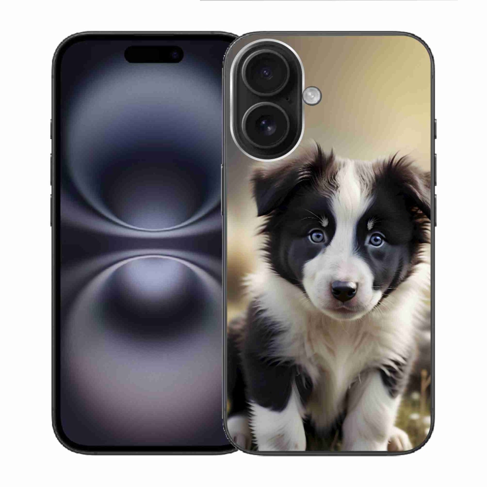 Gelový kryt mmCase na iPhone 16 - roztomilá border kolie