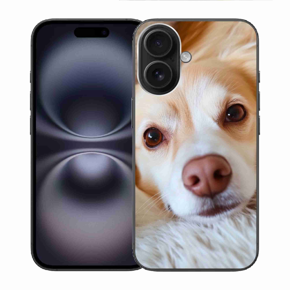 Gelový kryt mmCase na iPhone 16 - Roztomilá čivava