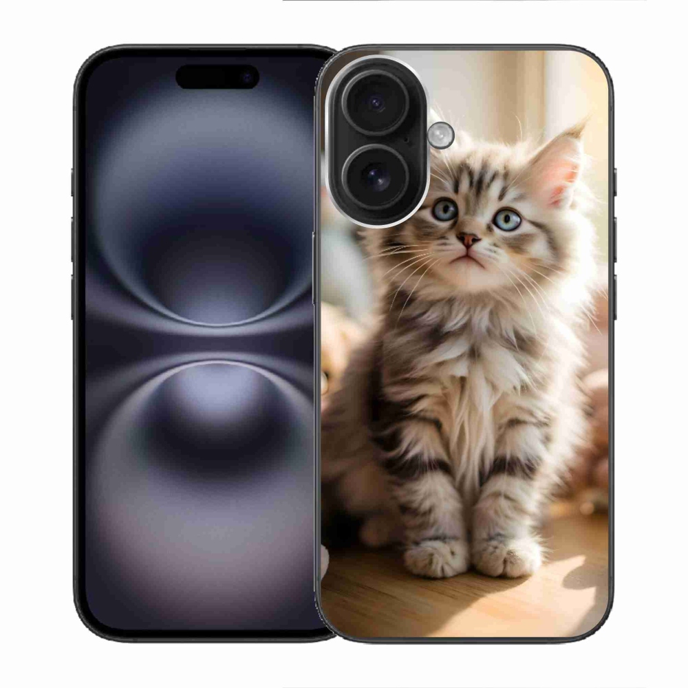Gelový kryt mmCase na iPhone 16 - roztomilé kotě 10