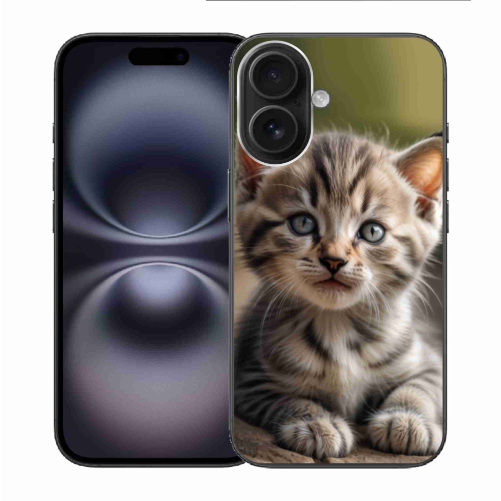 Gelový kryt mmCase na iPhone 16 - roztomilé kotě 9