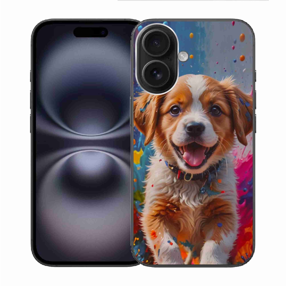 Gelový kryt mmCase na iPhone 16 - roztomilé štěně 3