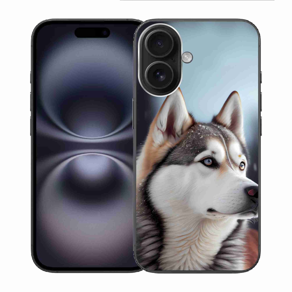 Gelový kryt mmCase na iPhone 16 - sibiřský husky