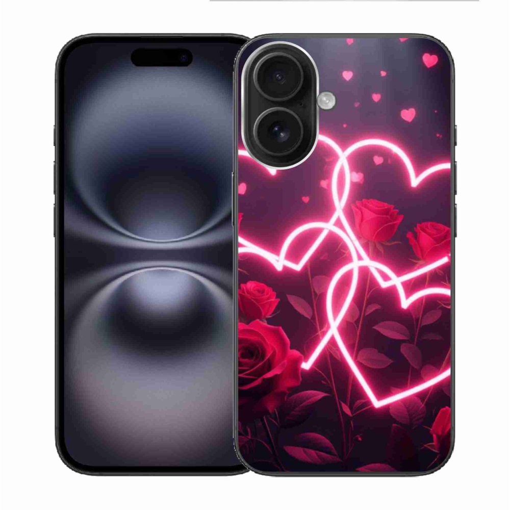 Gelový kryt mmCase na iPhone 16 - srdce lásky