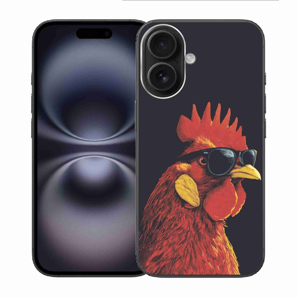 Gelový kryt mmCase na iPhone 16 - stylový kohout