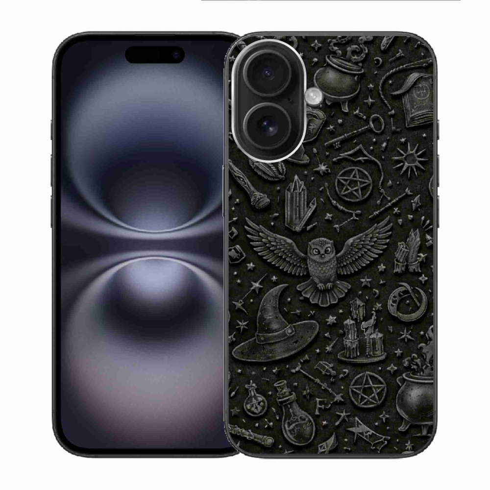 Gelový kryt mmCase na iPhone 16 - tmavý magický svět