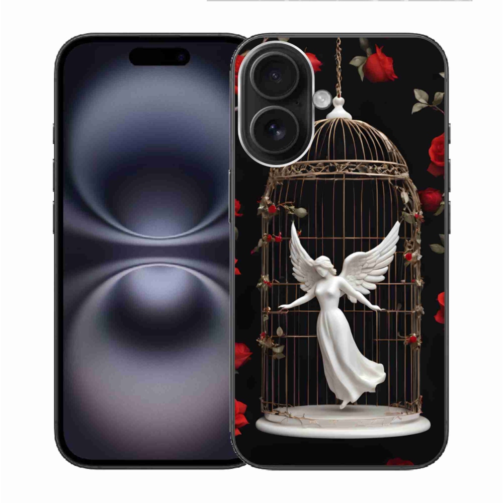 Gelový kryt mmCase na iPhone 16 - uvězněný anděl