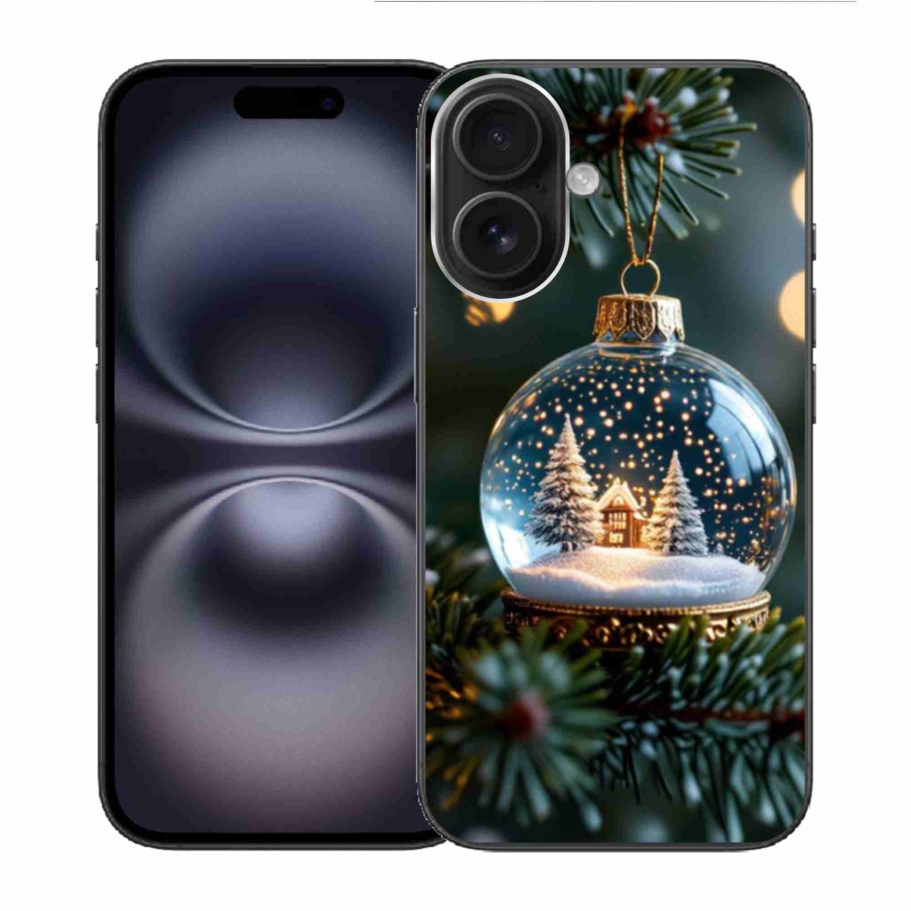 Gelový kryt mmCase na iPhone 16 - vánoční koule 2