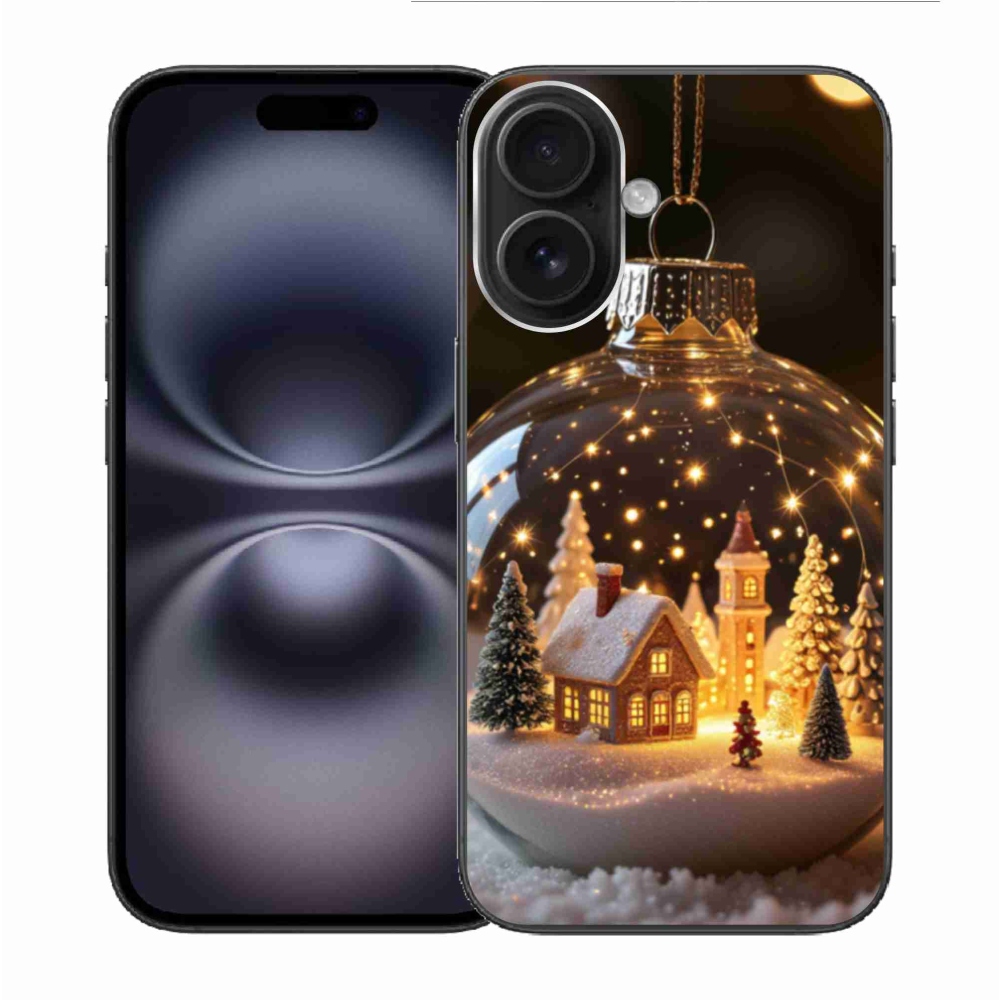 Gelový kryt mmCase na iPhone 16 - vánoční koule 3