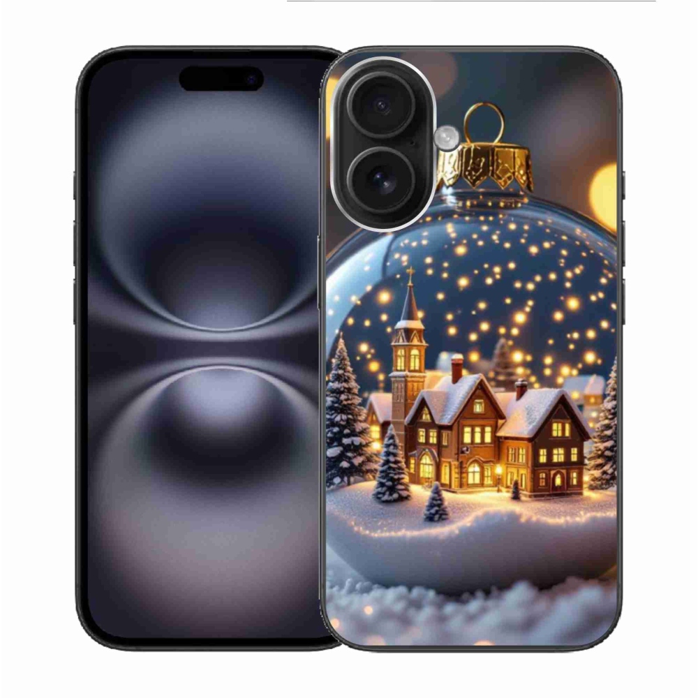 Gelový kryt mmCase na iPhone 16 - vánoční koule 4
