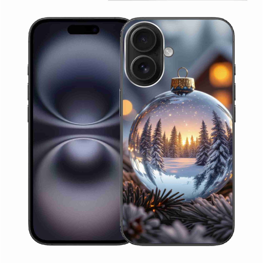 Gelový kryt mmCase na iPhone 16 - vánoční ozdoba
