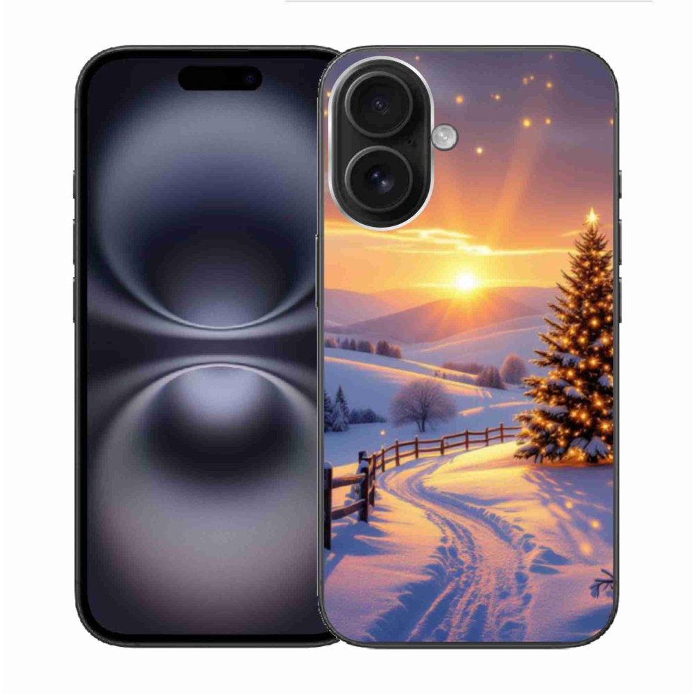 Gelový kryt mmCase na iPhone 16 - zimní krajina