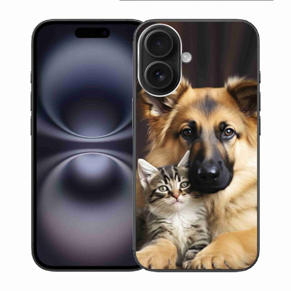 Gelový kryt mmCase na iPhone 16 - zvířecí přátelství