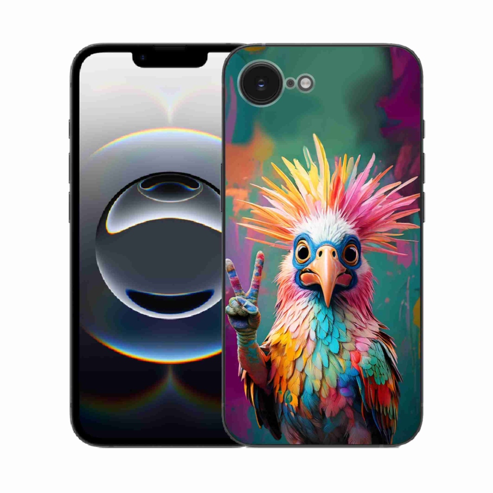 Gelový kryt mmCase na iPhone 16e - barevný rebel