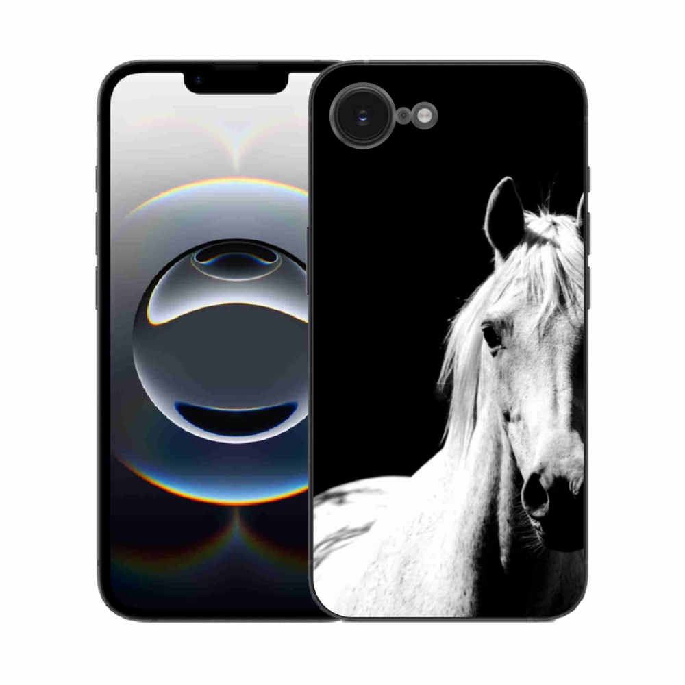 Gelový kryt mmCase na iPhone 16e - bílý kůň 5