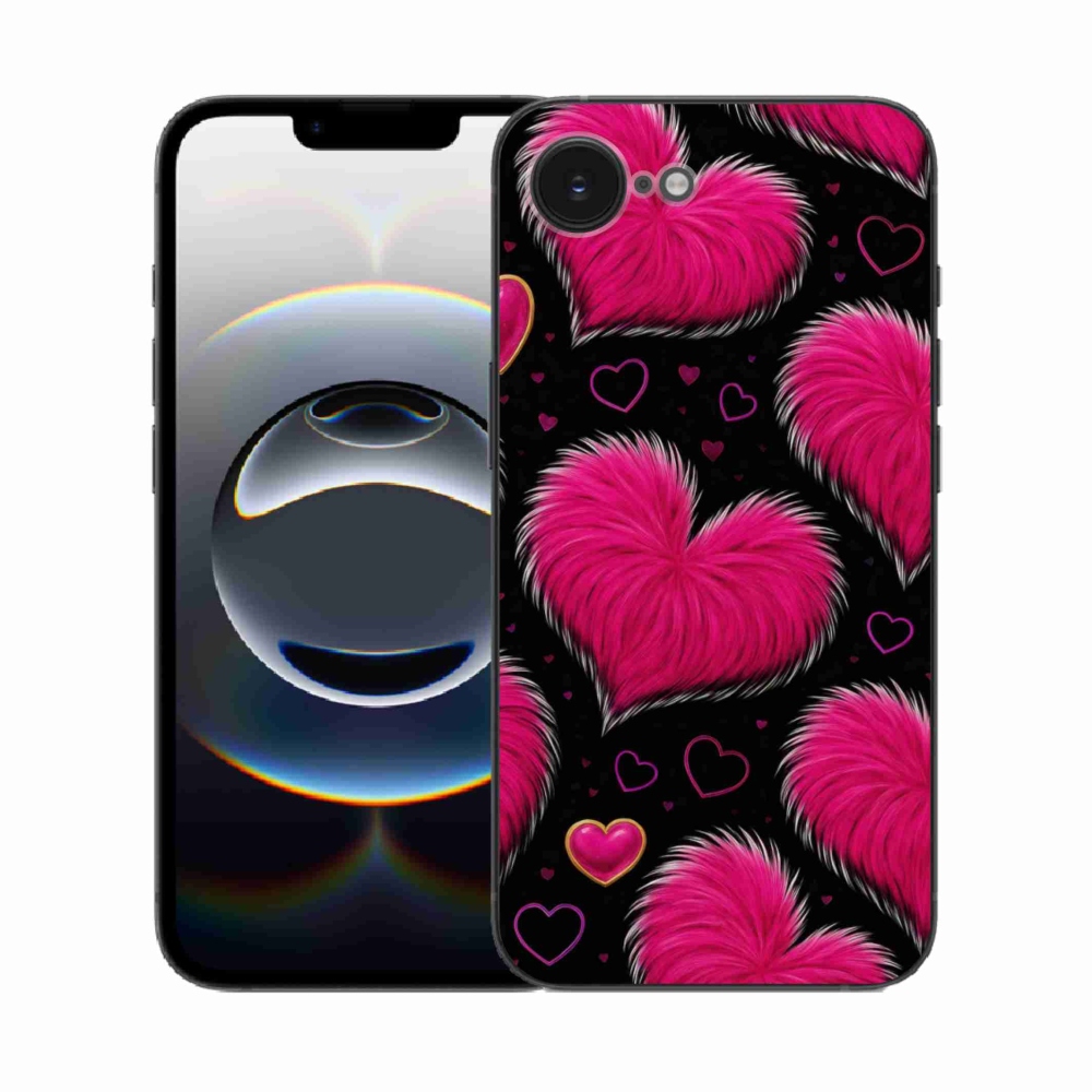 Gelový kryt mmCase na iPhone 16e - hebká srdce