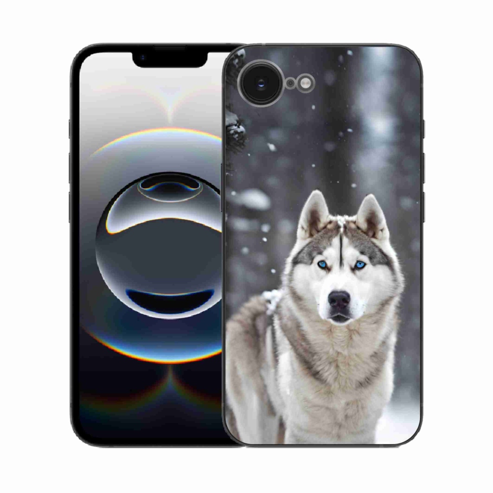Gelový kryt mmCase na iPhone 16e - husky 2