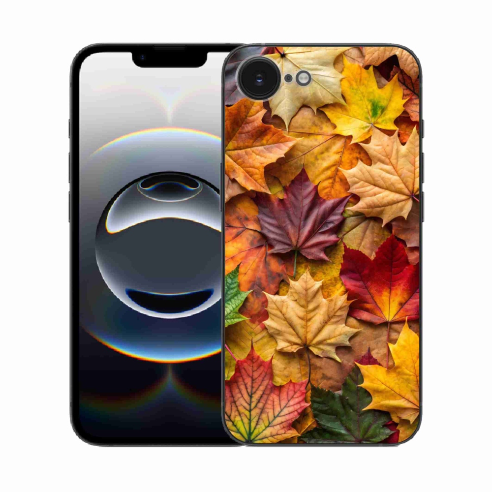 Gelový kryt mmCase na iPhone 16e - javorové listy 2
