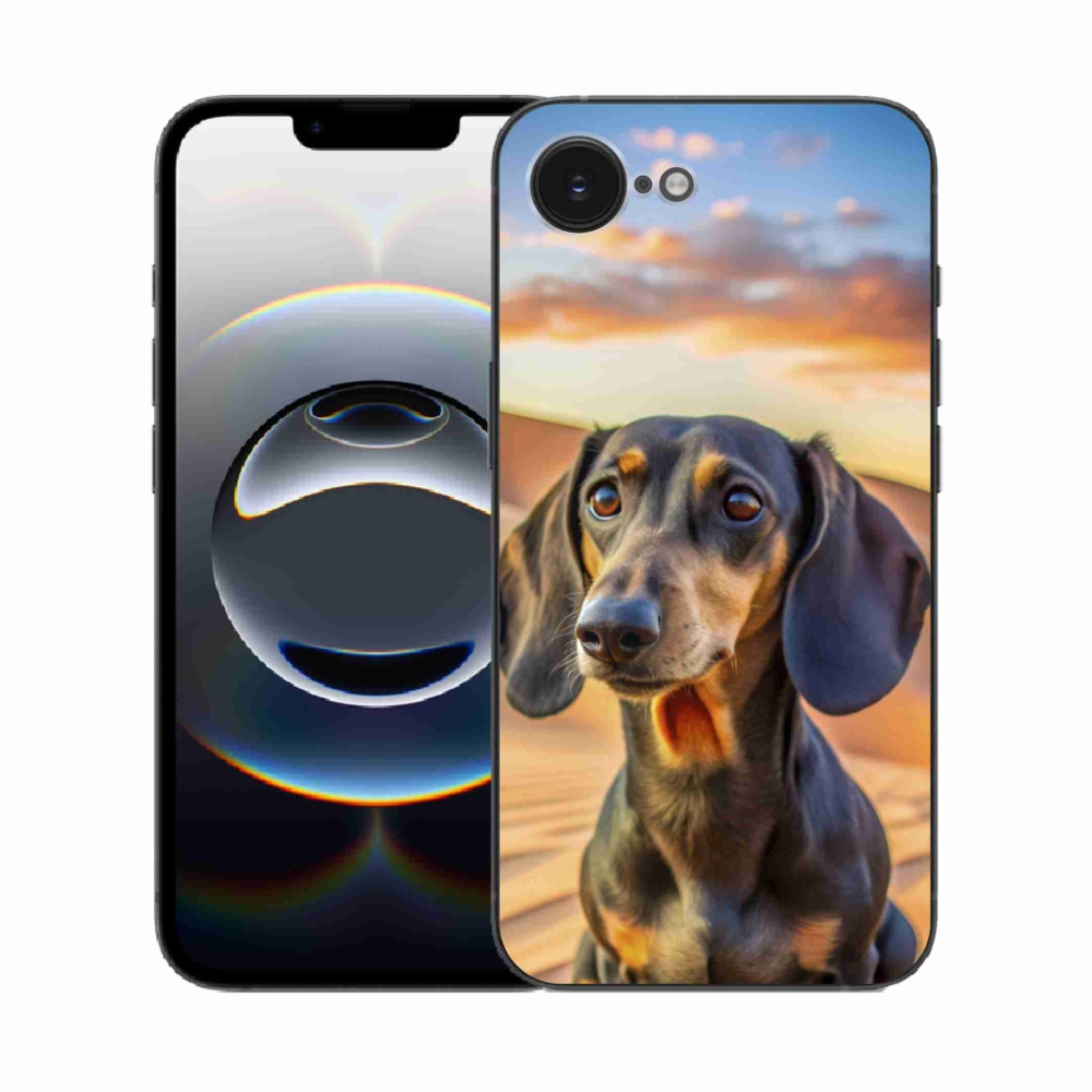 Gelový kryt mmCase na iPhone 16e - jezevčík 3 