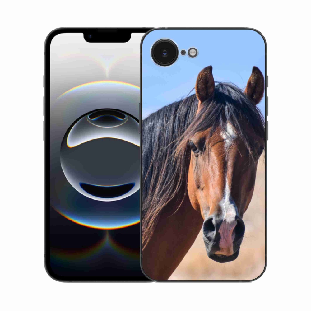 Gelový kryt mmCase na iPhone 16e - klidný kůň