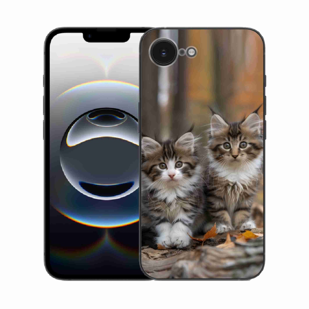 Gelový kryt mmCase na iPhone 16e - kočičí duo 3
