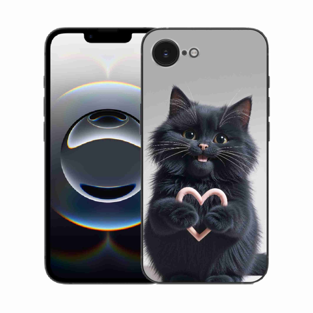 Gelový kryt mmCase na iPhone 16e - kočičí láska 3
